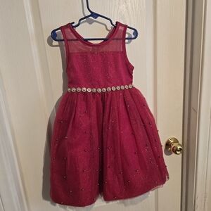 American Princess Fuchsia Dress with Glittering Accents